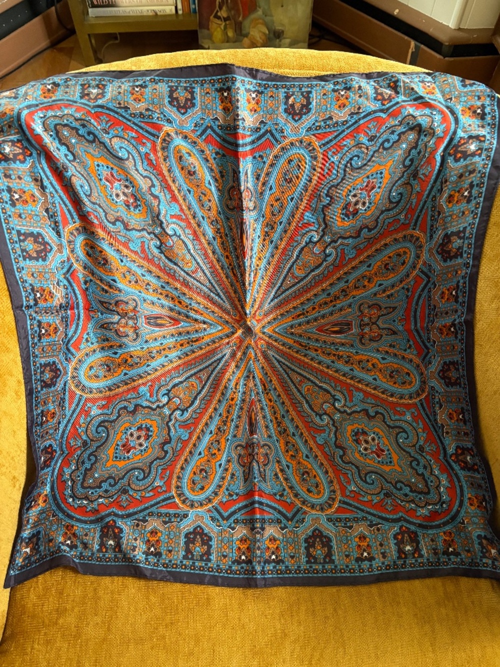 Set of Two Vintage Patterned Scarves - Picture 2 of 6